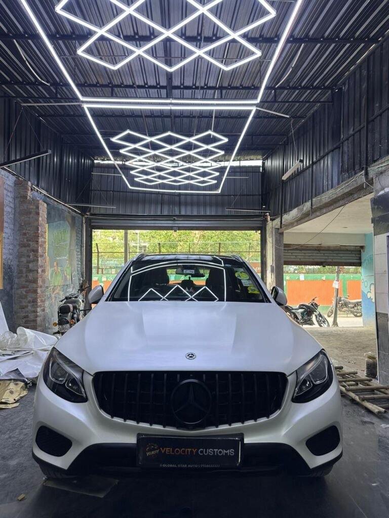 Mercedes GLC side profile after full body PPF installation Janakpuri